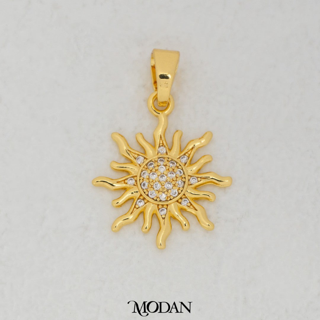 Golden Sun DIY Charm Liontin Matahari Hypoallergenic Gold Filled