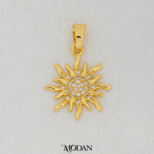 Golden Sun DIY Charm Liontin Matahari Hypoallergenic Gold Filled