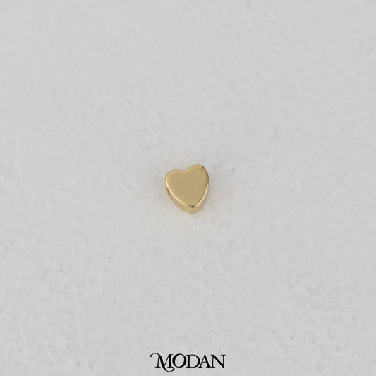 5mm Plain Love Heart DIY Beads Manik Liontin Gelang/kalung Berbentuk Hati Hypoallergenic Gold Filled