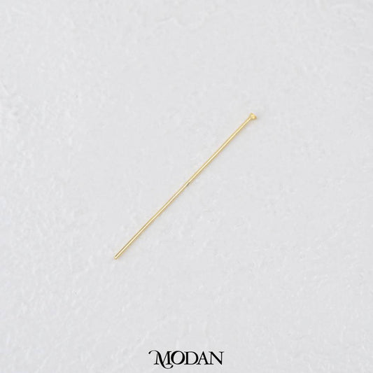(20 pcs) (30mm) Head Pins DIY Closure Point Paku Pentul Hypoallergenic Gold Plated