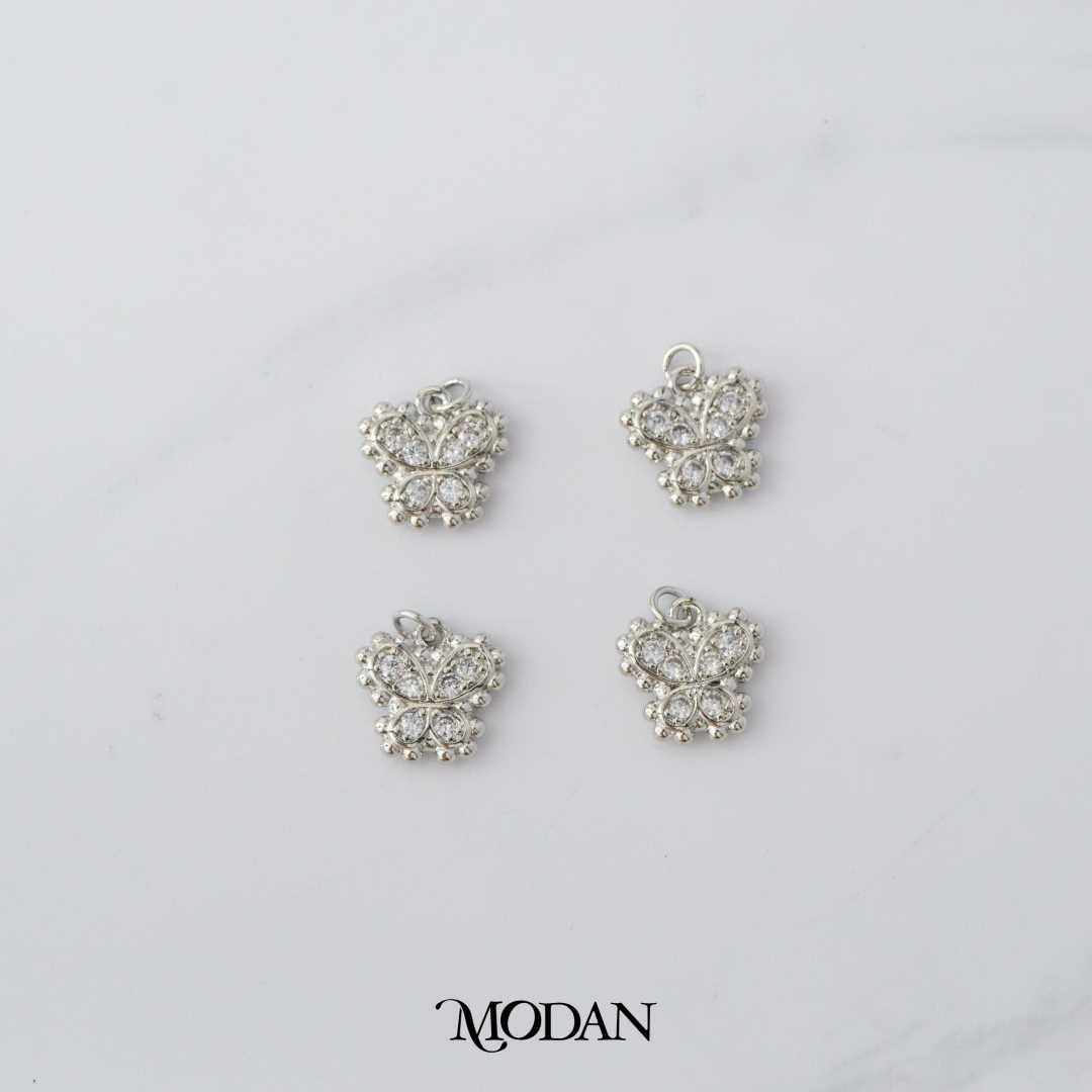 Micro Paved Mariposa Butterfly Animal DIY Charm Liontin Kupu - Kupu Berlian Pasir Hypoallergenic Gold Filled