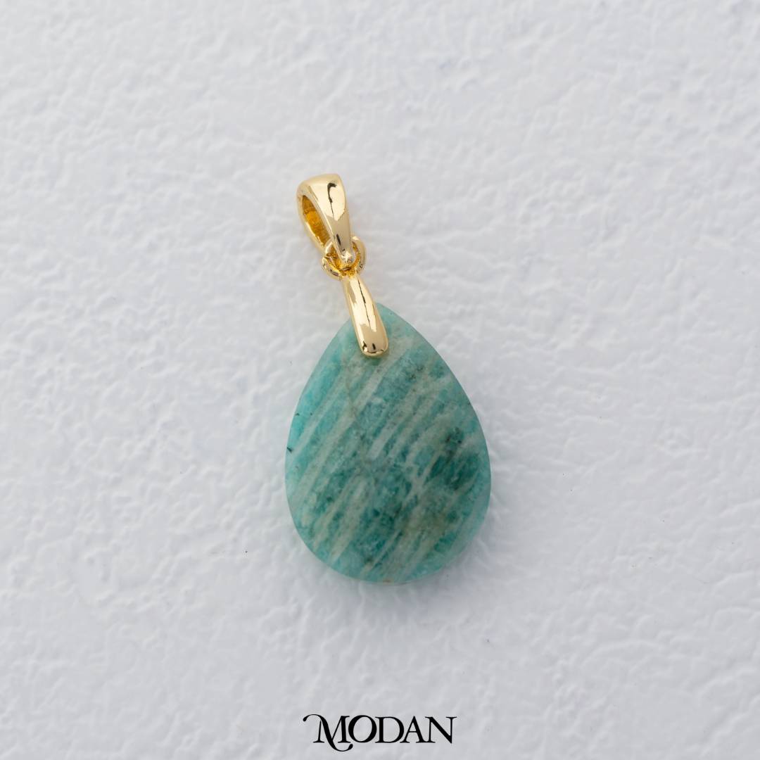 Teardrop Pear Shaped Colorful Natural Gemstones Pendant DIY Pendant Liontin Tetes Air Mata Natural Gemstones Hypoallergenic Gold Filled