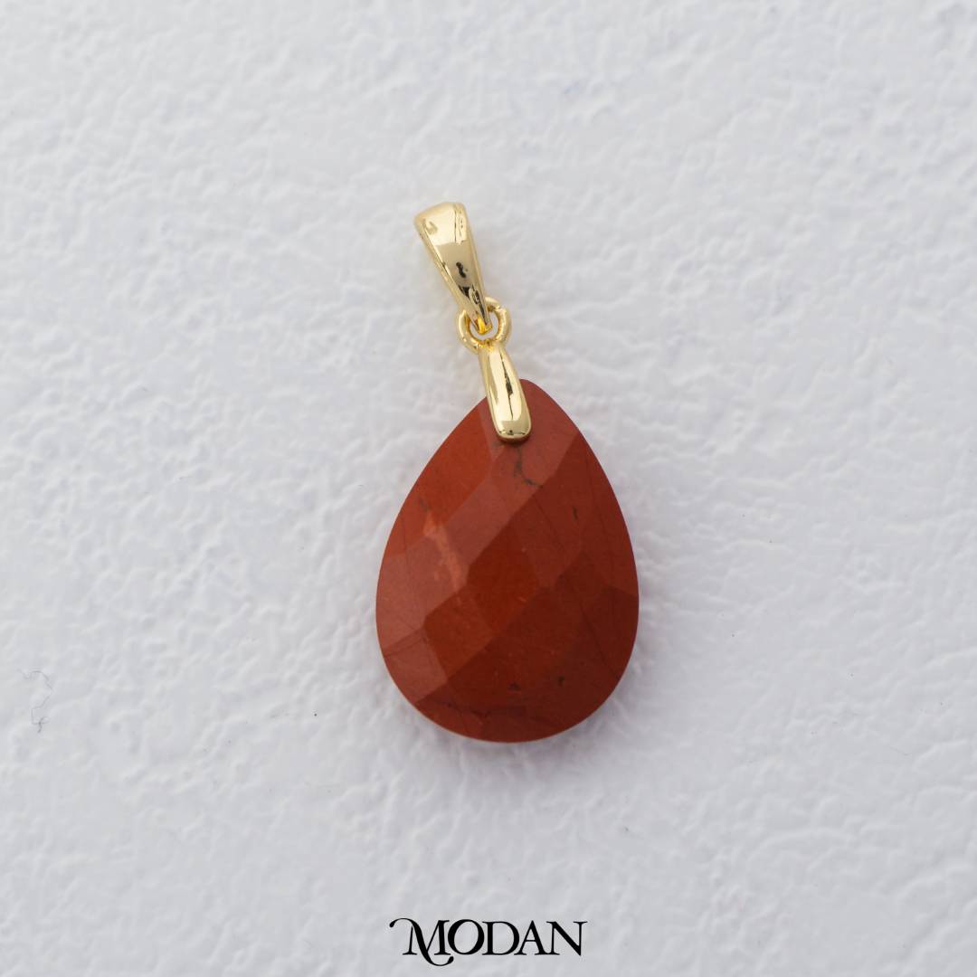 Teardrop Pear Shaped Colorful Natural Gemstones Pendant DIY Pendant Liontin Tetes Air Mata Natural Gemstones Hypoallergenic Gold Filled