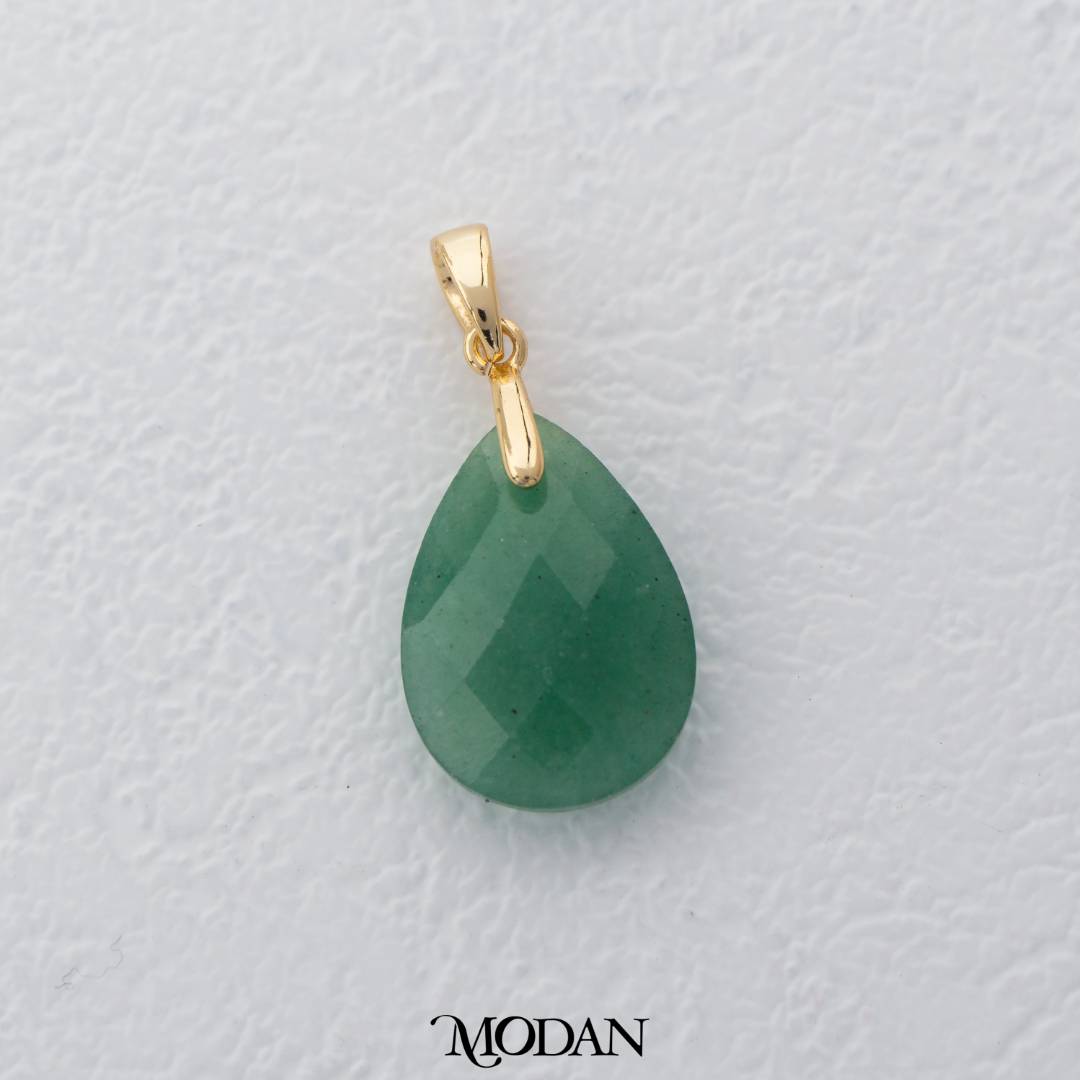 Teardrop Pear Shaped Colorful Natural Gemstones Pendant DIY Pendant Liontin Tetes Air Mata Natural Gemstones Hypoallergenic Gold Filled