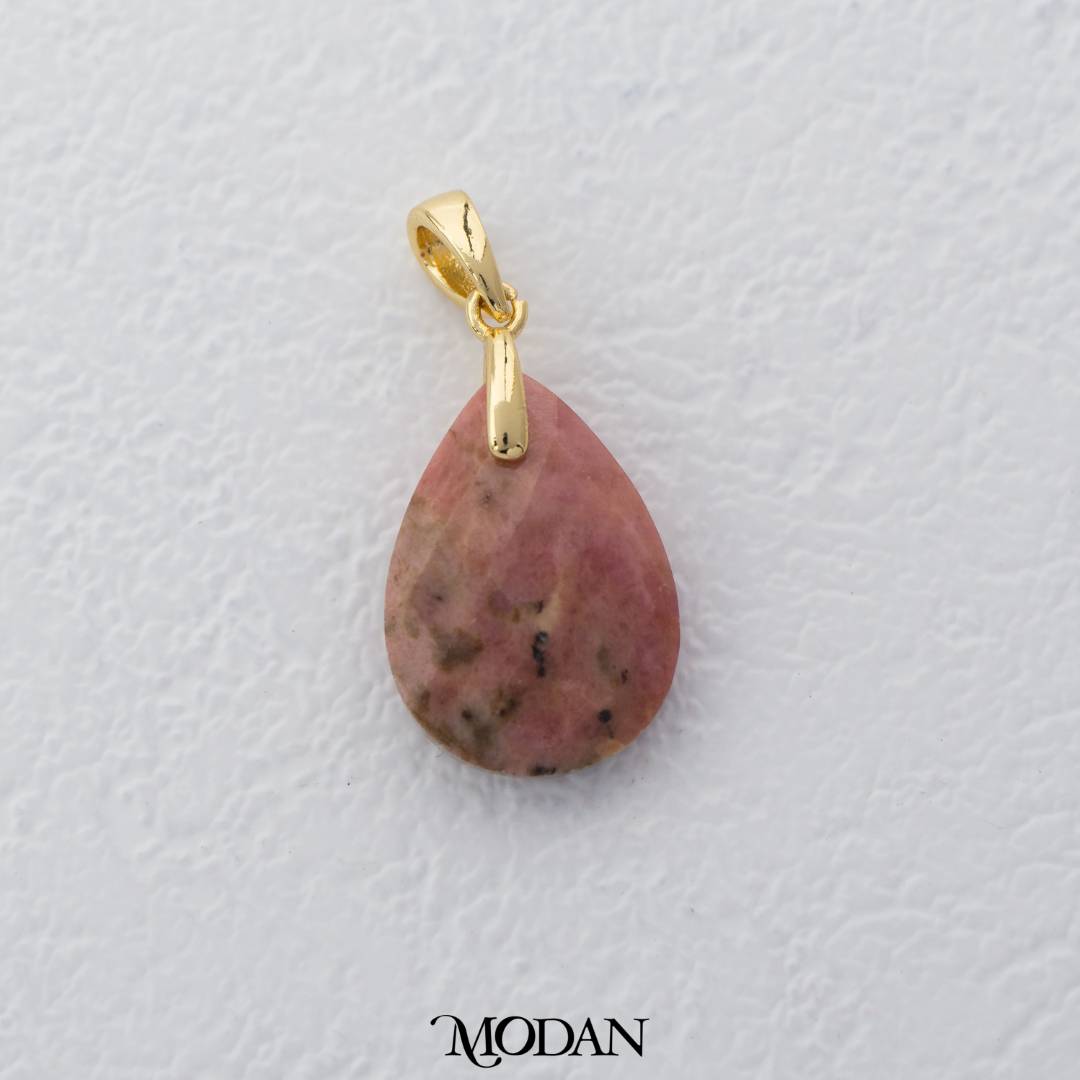 Teardrop Pear Shaped Colorful Natural Gemstones Pendant DIY Pendant Liontin Tetes Air Mata Natural Gemstones Hypoallergenic Gold Filled