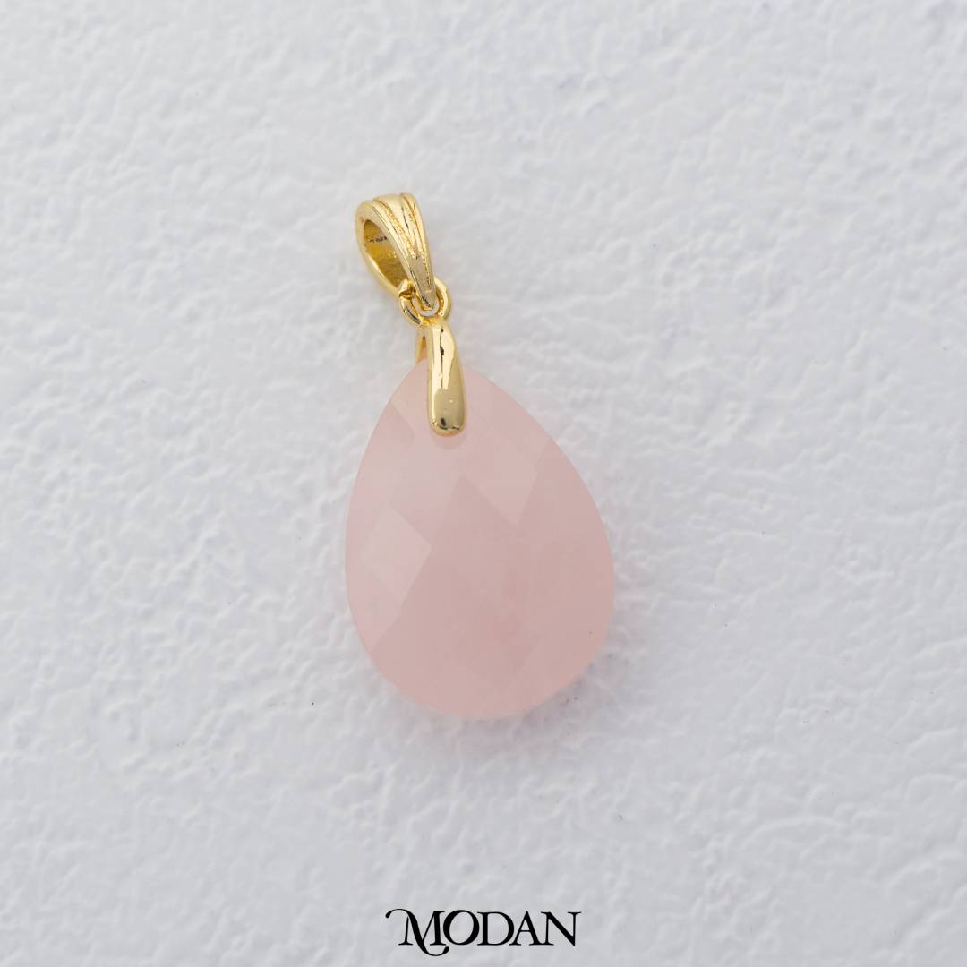 Teardrop Pear Shaped Colorful Natural Gemstones Pendant DIY Pendant Liontin Tetes Air Mata Natural Gemstones Hypoallergenic Gold Filled
