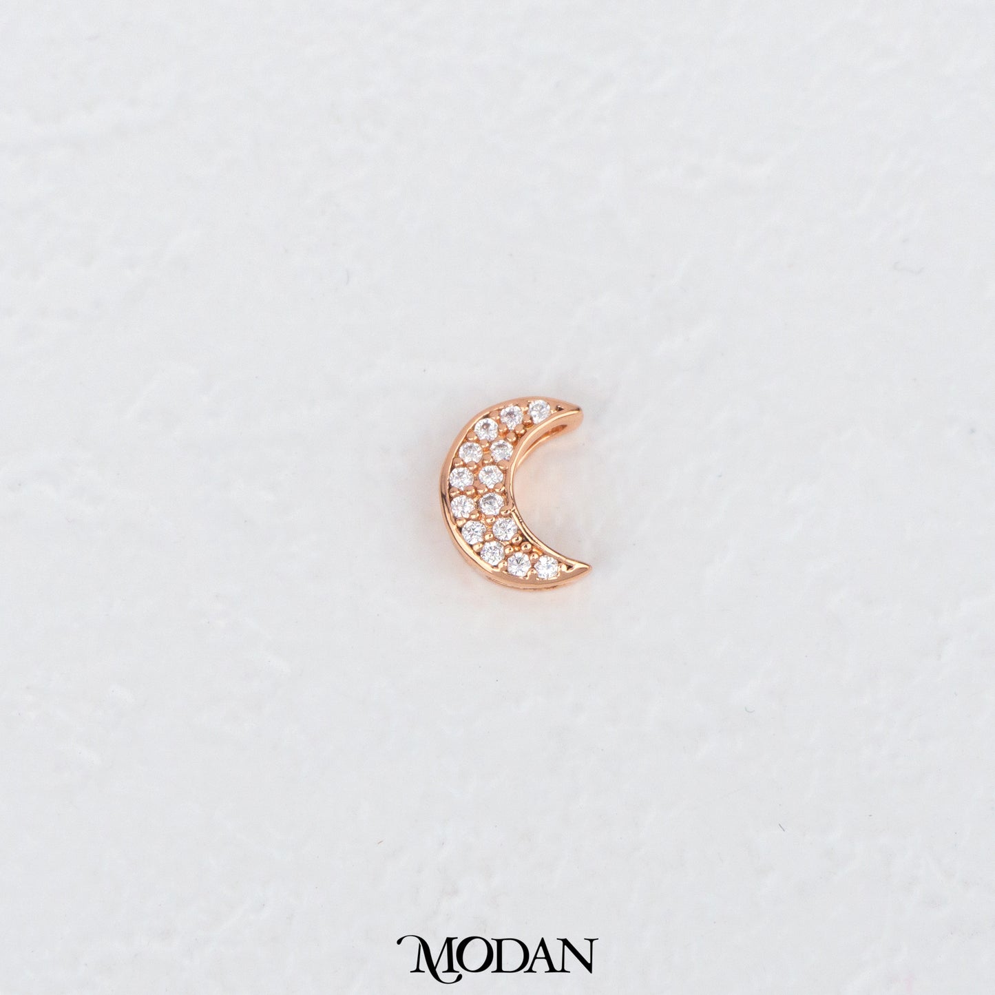 Mini Sparkling Crescent Moon DIY Beads Charm Manik Bulan Hypoallergenic Gold Filled