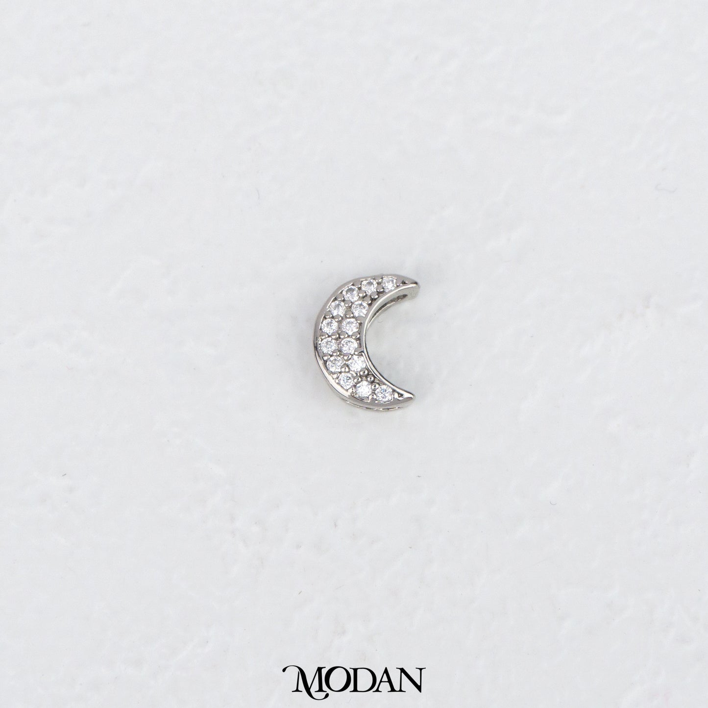 Mini Sparkling Crescent Moon DIY Beads Charm Manik Bulan Hypoallergenic Gold Filled