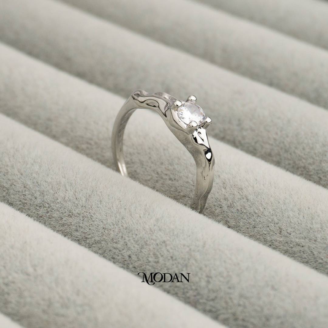 Irregular Hammered Adjustable Ring Cincin Model Tidak Beraturan Hypoallergenic Gold Plated