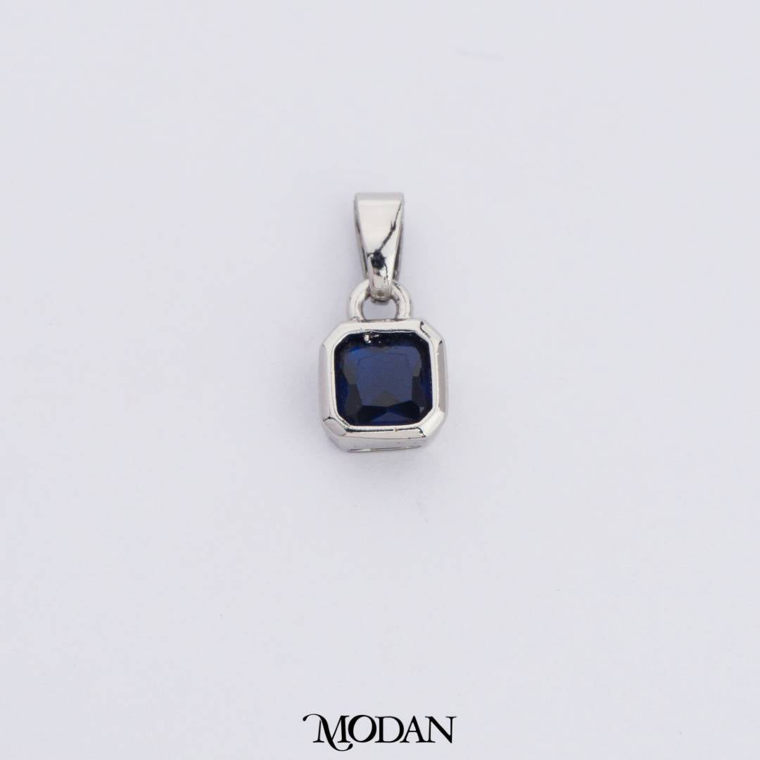 Colorful Square Birthstone Pendant DIY Pendant Liontin Bulan Lahir Persegi Hypoallergenic Gold Filled