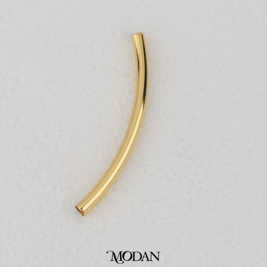 Curved Tube Spacer DIY Pembatas Pipa Tabung Gelang/Kalung Hypoallergenic Gold Filled
