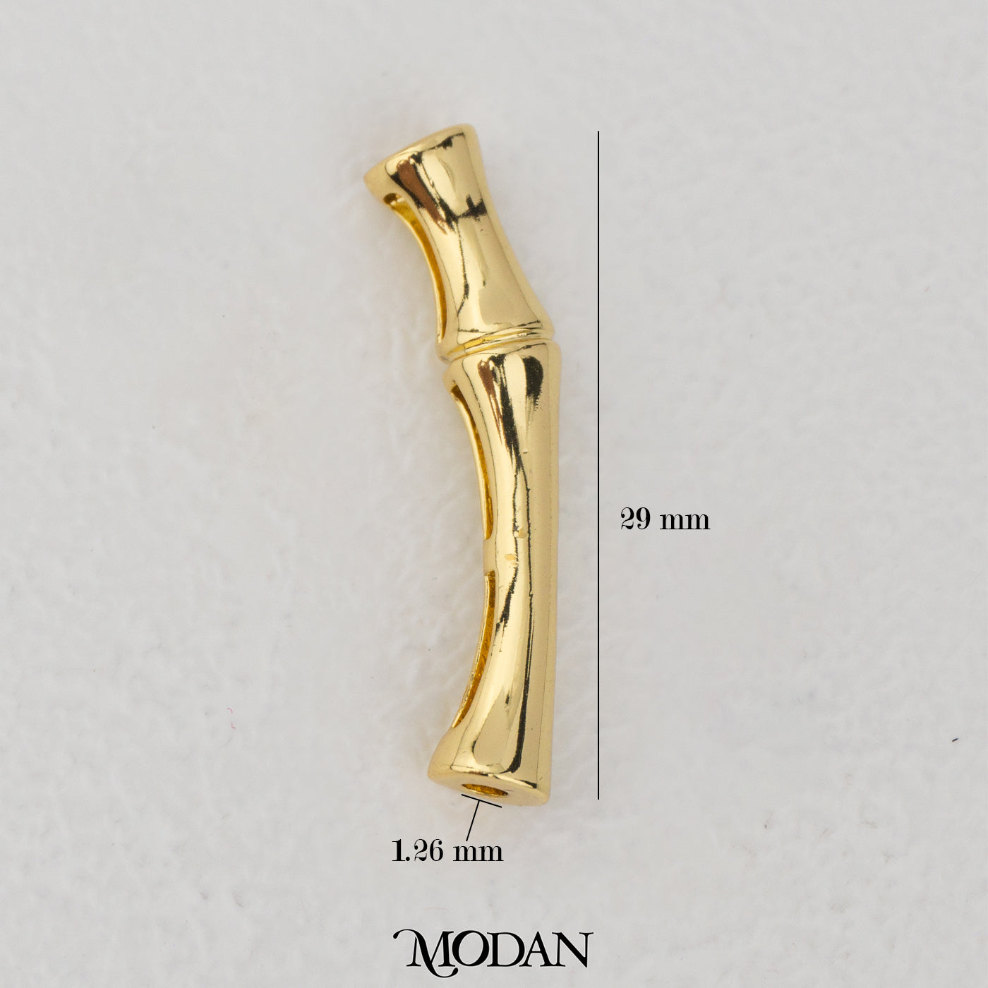 Curved Tube Textured DIY Pembatas Pipa Tabung Gelang/Kalung Hypoallergenic Gold Filled