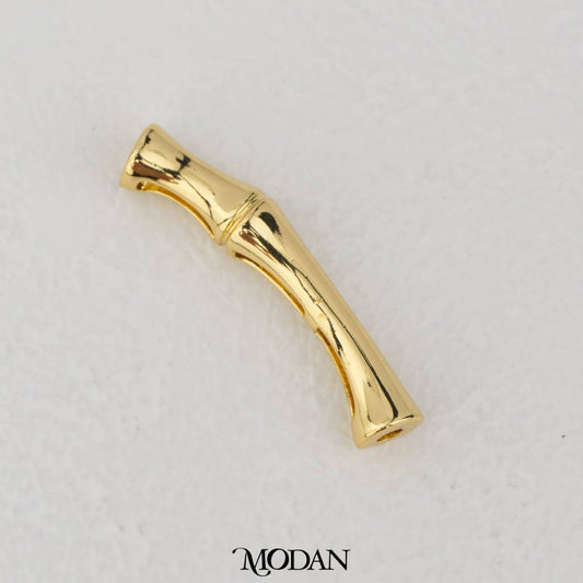 Curved Tube Textured DIY Pembatas Pipa Tabung Gelang/Kalung Hypoallergenic Gold Filled