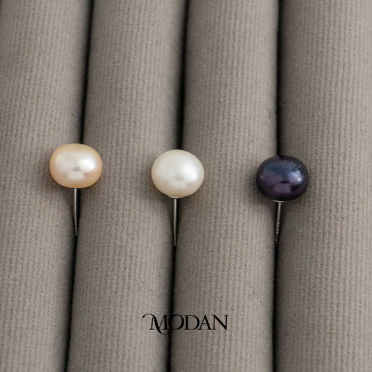 (9mm)Simple Classic Bridal Shell Pearl Stud Earrings Anting Tusuk Mutiara Hypoallergenic Gold Plated