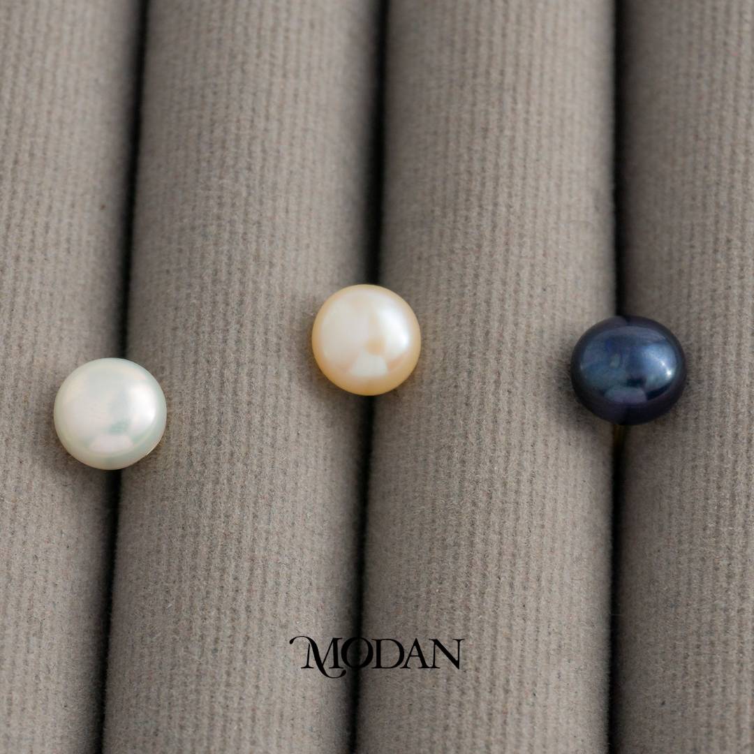 (8mm)Simple Classic Bridal Shell Pearl Stud Earrings Anting Tusuk Mutiara Hypoallergenic Gold Plated