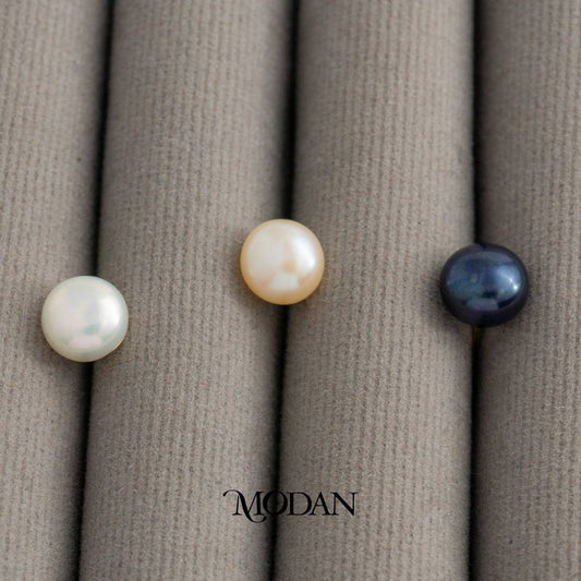 (8mm)Simple Classic Bridal Shell Pearl Stud Earrings Anting Tusuk Mutiara Hypoallergenic Gold Plated