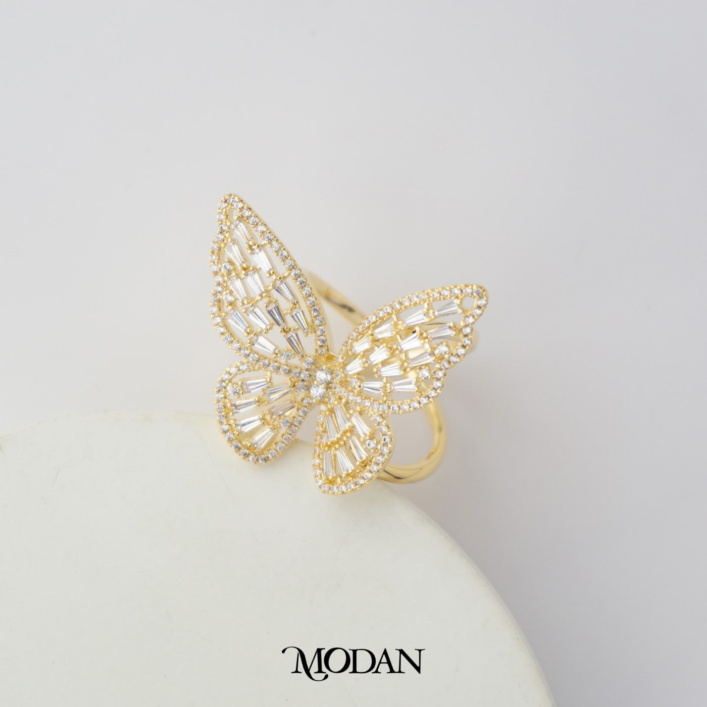 Premium Butterfly Hijab Ring Cincin Hijab Kupu-kupu Hypoallergenic Gold Plated