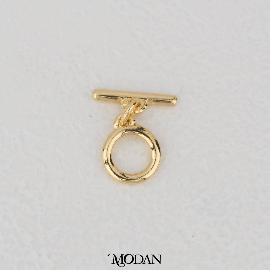 Plain Round Toggle Clasp DIY Pengait Kalung/Gelang Hypoallergenic Gold Filled
