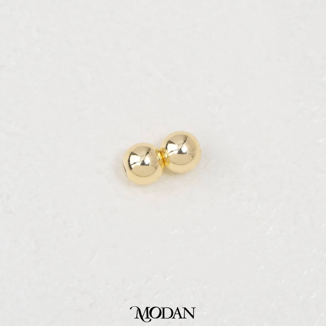(5pcs) Double Round Spacer Beads DIY Pembatas Manik Gelang/Kalung Hypoallergenic Gold Filled
