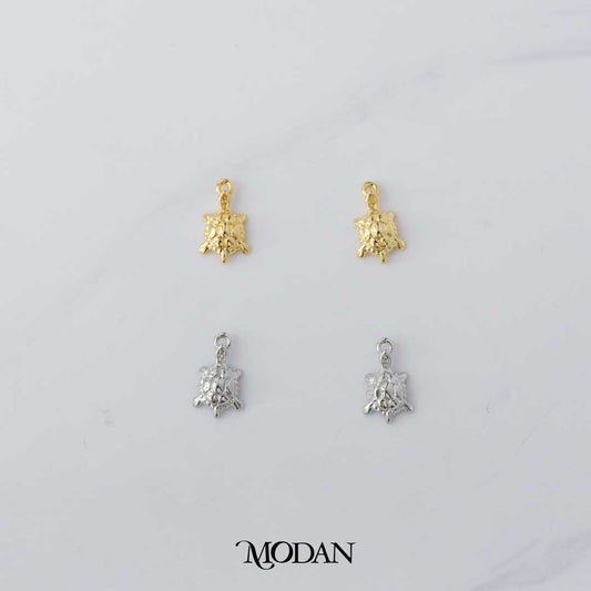 Mini Plain Turtle Ocean DIY Charm Liontin  Kura -Kura Laut Hypoallergenic Gold Filled