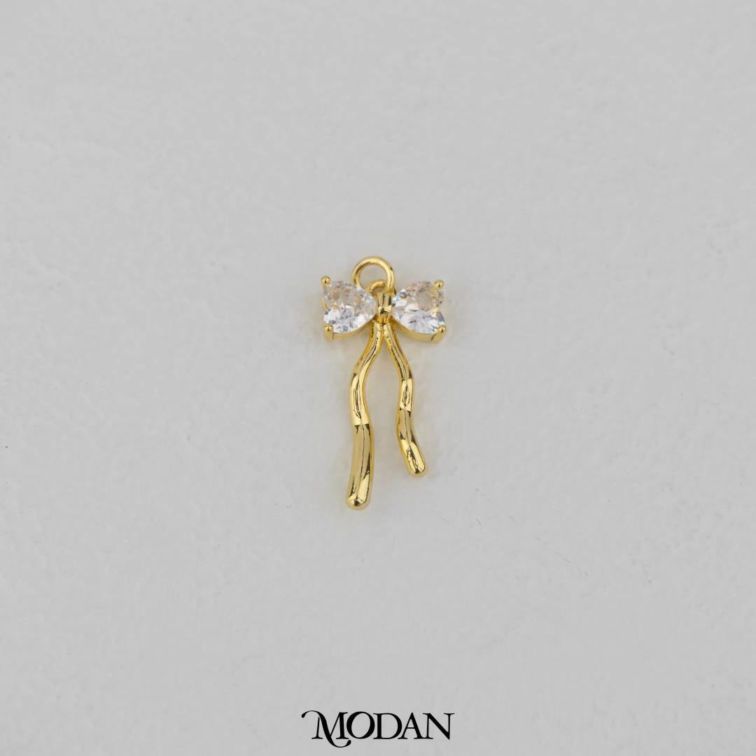 Pink Coquette Ribbon Pendant DIY Pendant Liontin Pita Merah Muda Hypoallergenic Gold Filled
