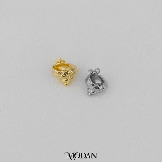 Textured Shell Beach DIY Pendant Liontin Kerang Pantai Hypoallergenic Gold Filled