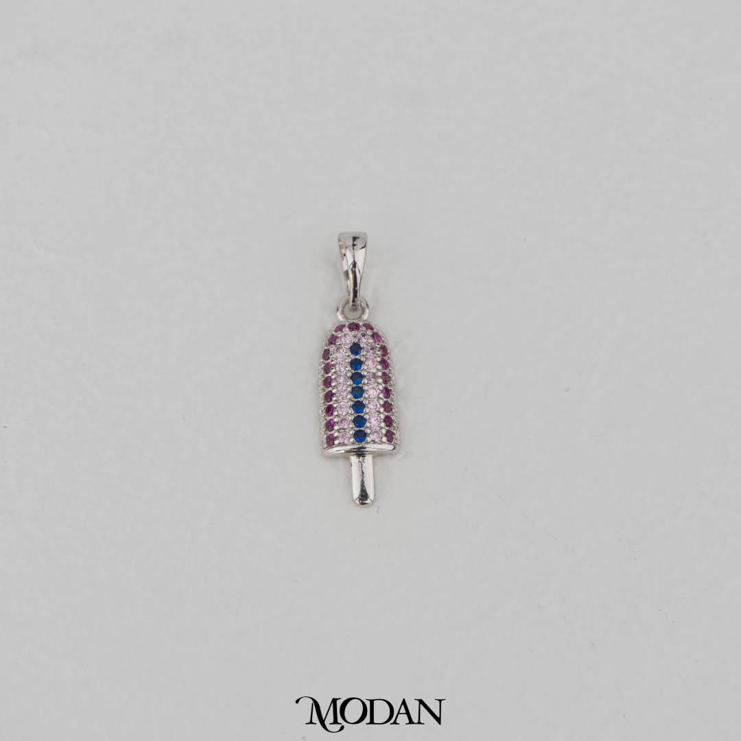Colorful Ice Cream Micro Paved Pendant DIY Pendant Liontin Es Krim Warna - Warni Hypoallergenic Gold Filled