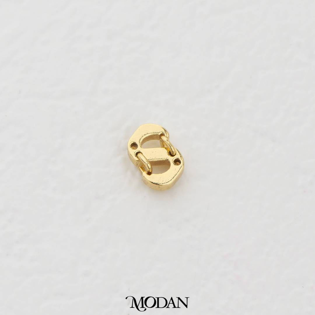 7mm Push S-Shaped Clasp DIY Pengait Dorong Kalung Gelang Bentuk S Hypoallergenic Gold Filled