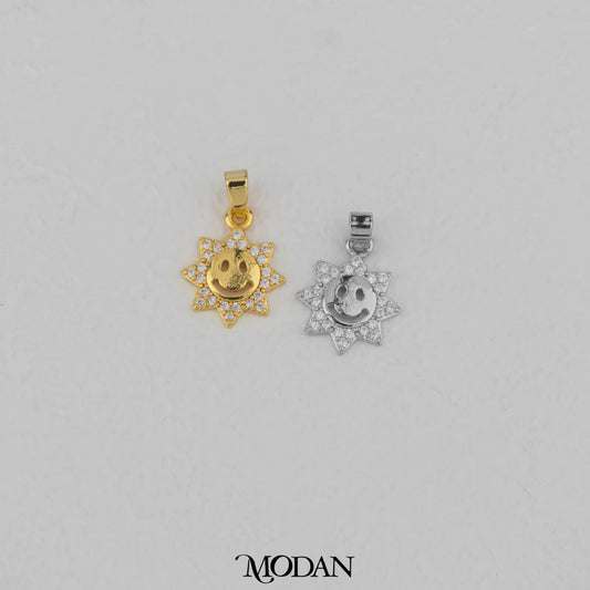 Smiley Sun Pendant DIY Pendant Liontin Matahari Senyum Hypoallergenic Gold Filled