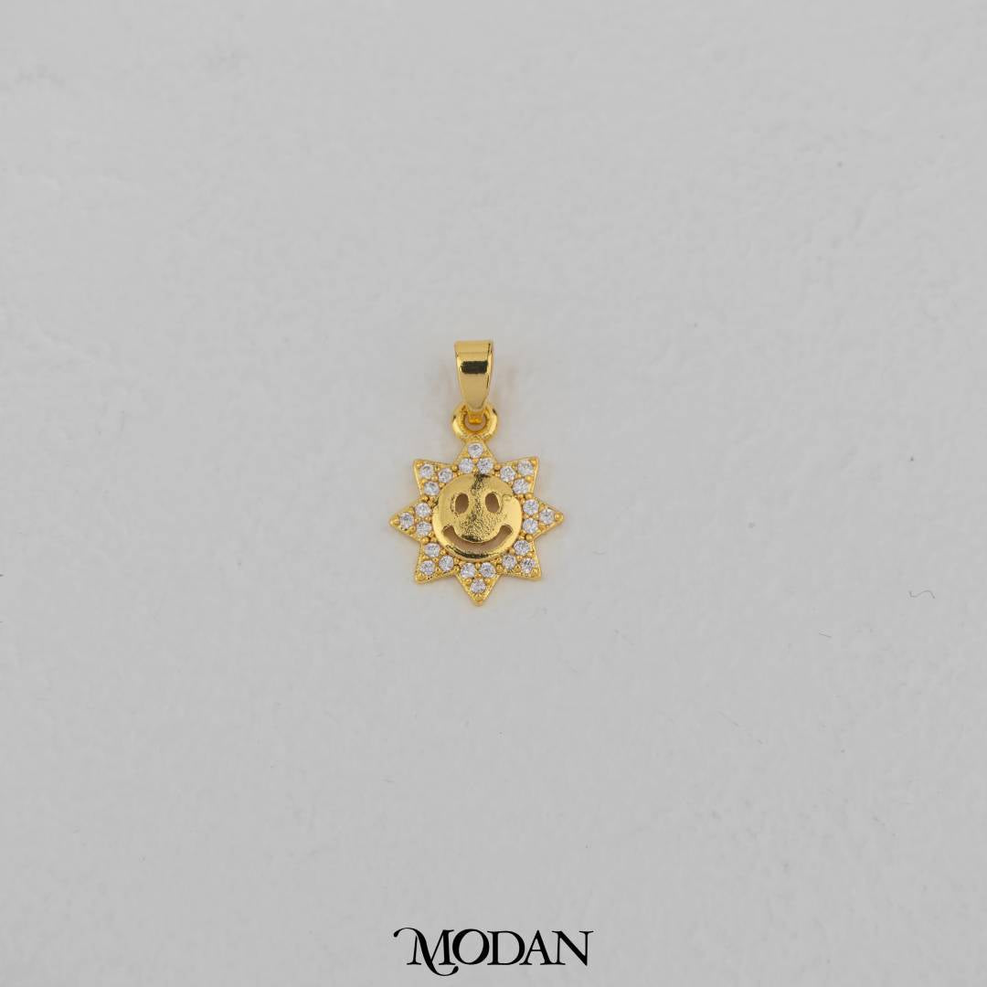 Smiley Sun Pendant DIY Pendant Liontin Matahari Senyum Hypoallergenic Gold Filled