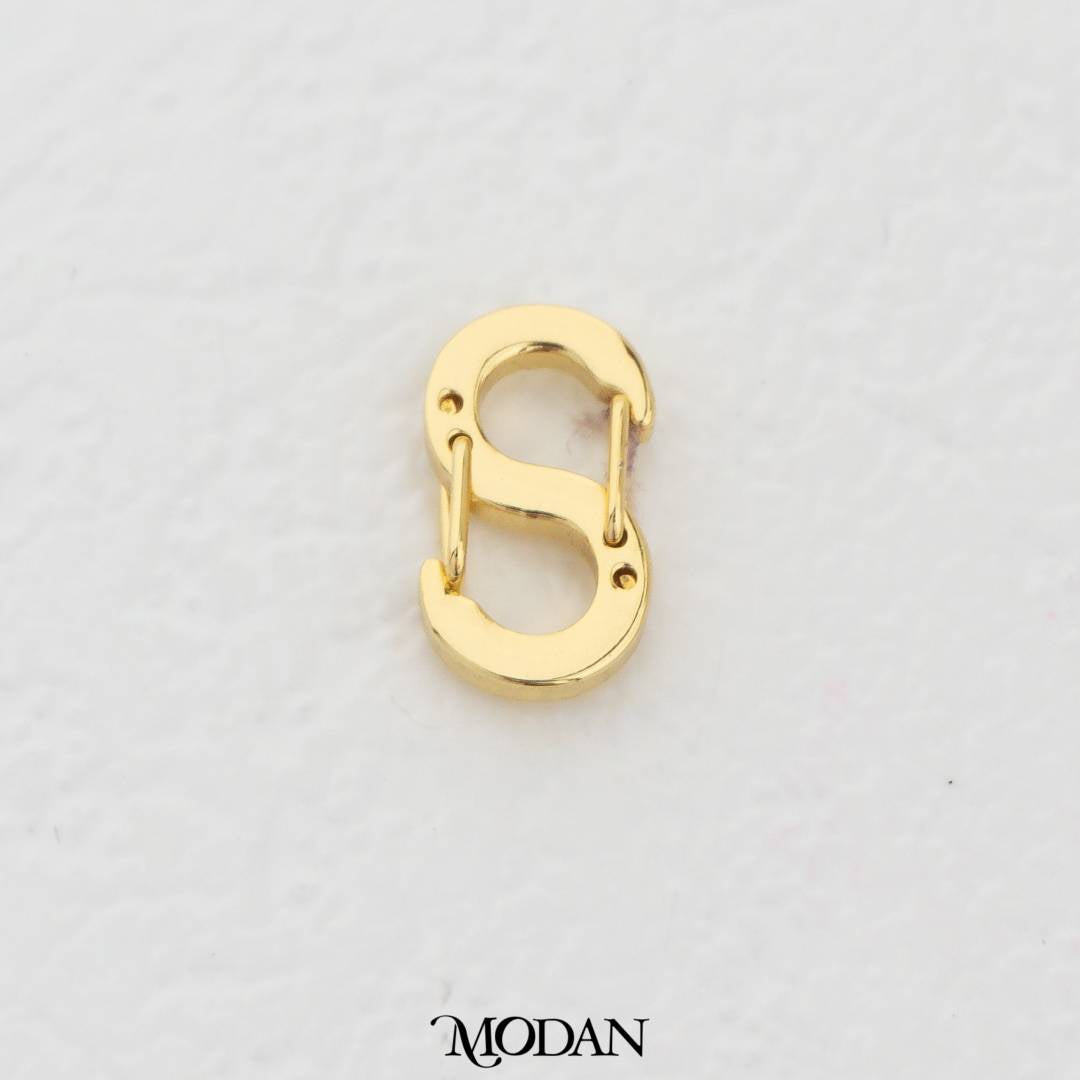 11mm Push S-Shaped Clasp DIY Pengait Dorong Kalung Gelang Bentuk S Hypoallergenic Gold Filled