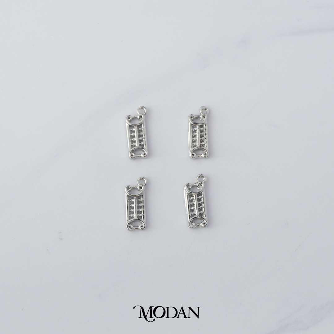 Mini Plain Abacus Mathematics DIY Charm Liontin Sempoa Hypoallergenic Gold Filled