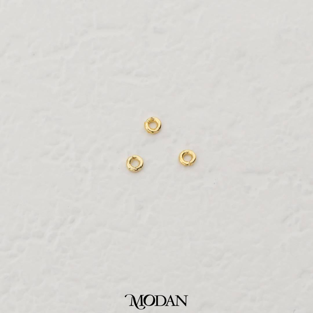 (10pcs) 2mm Jump Ring O DIY Pengait Aksesoris Kalung/Gelang Bentuk Bulat Hypoallergenic Gold Filled