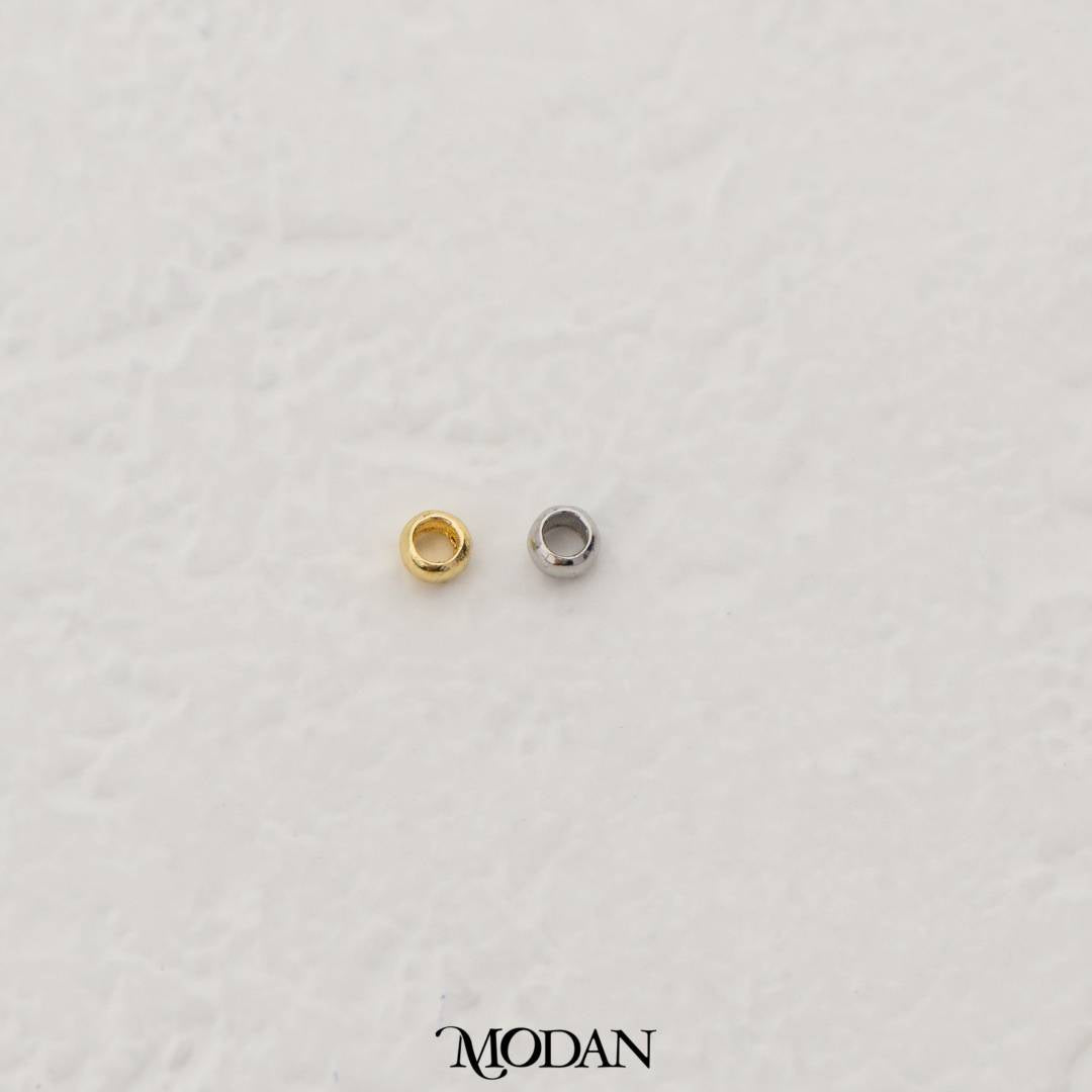 (1 gram) 2mm Mini Round Spacer Beads DIY Manik Kalung/Gelang Gold Filled