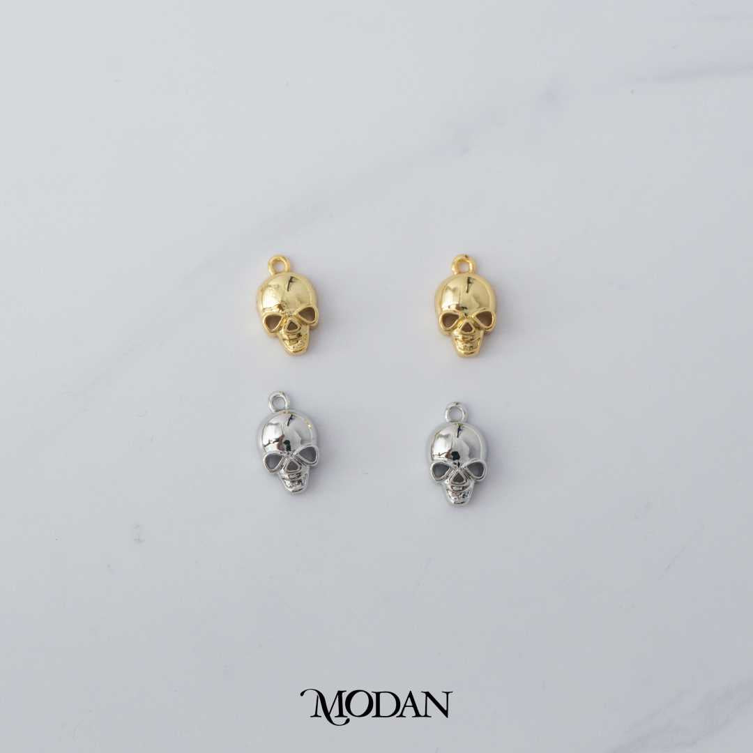 Mini Skull DIY Charm Liontin Tengkorak Hypoallergenic Gold Filled