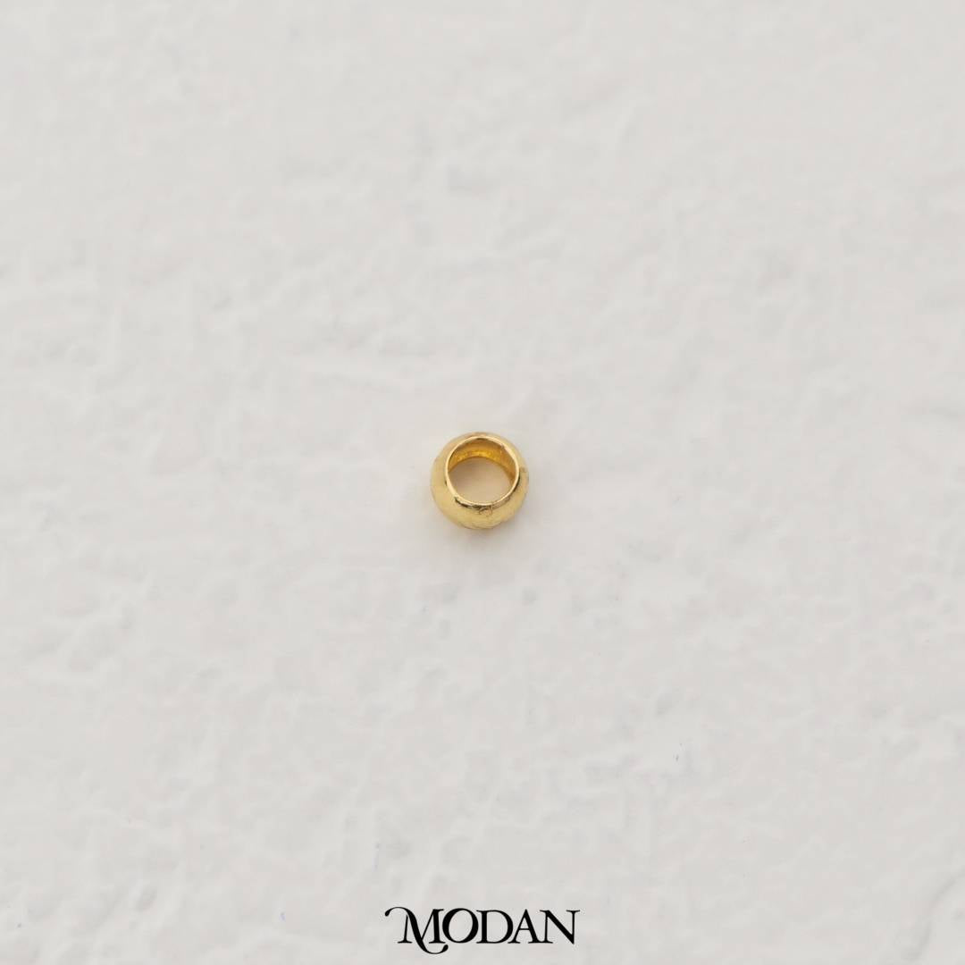 (1 gram) 2.8mm Round Spacer Beads DIY Manik Kalung/Gelang Gold Filled