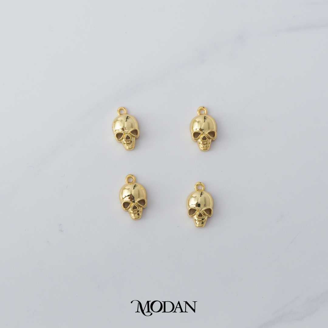 Mini Skull DIY Charm Liontin Tengkorak Hypoallergenic Gold Filled