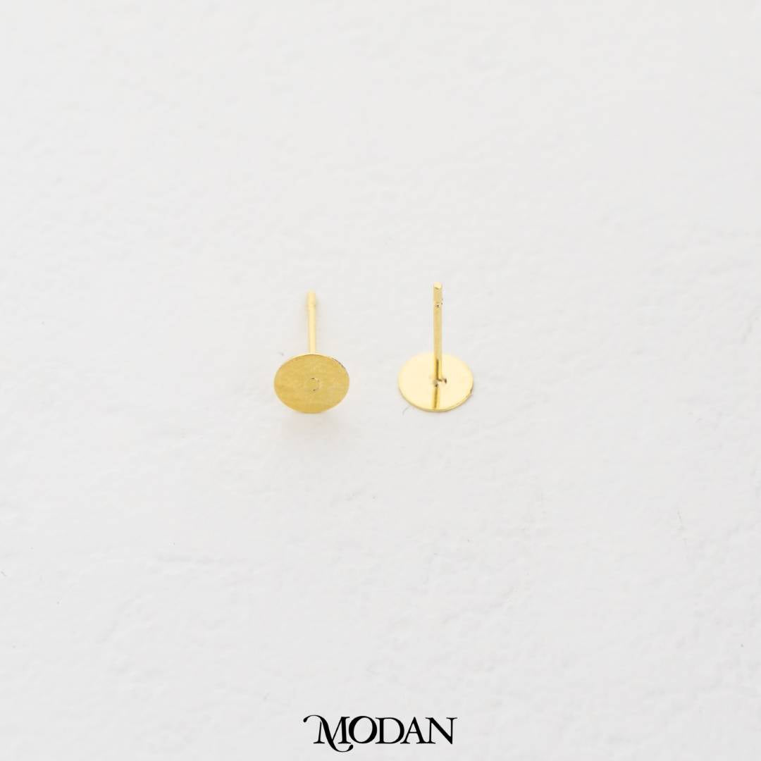 (5 Pasang) Studs Half Earrings DIY Anting Setengah Jadi Paku Anting Tusuk Gold Filled