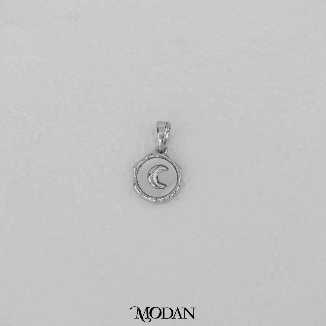 MOP Moon Round Pendant DIY Pendant Liontin Bulan Bulat Hypoallergenic Gold Filled