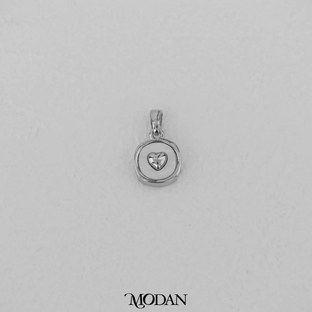 MOP Cute Heart Round Pendant DIY Pendant Liontin Hati Bulat Hypoallergenic Gold Filled