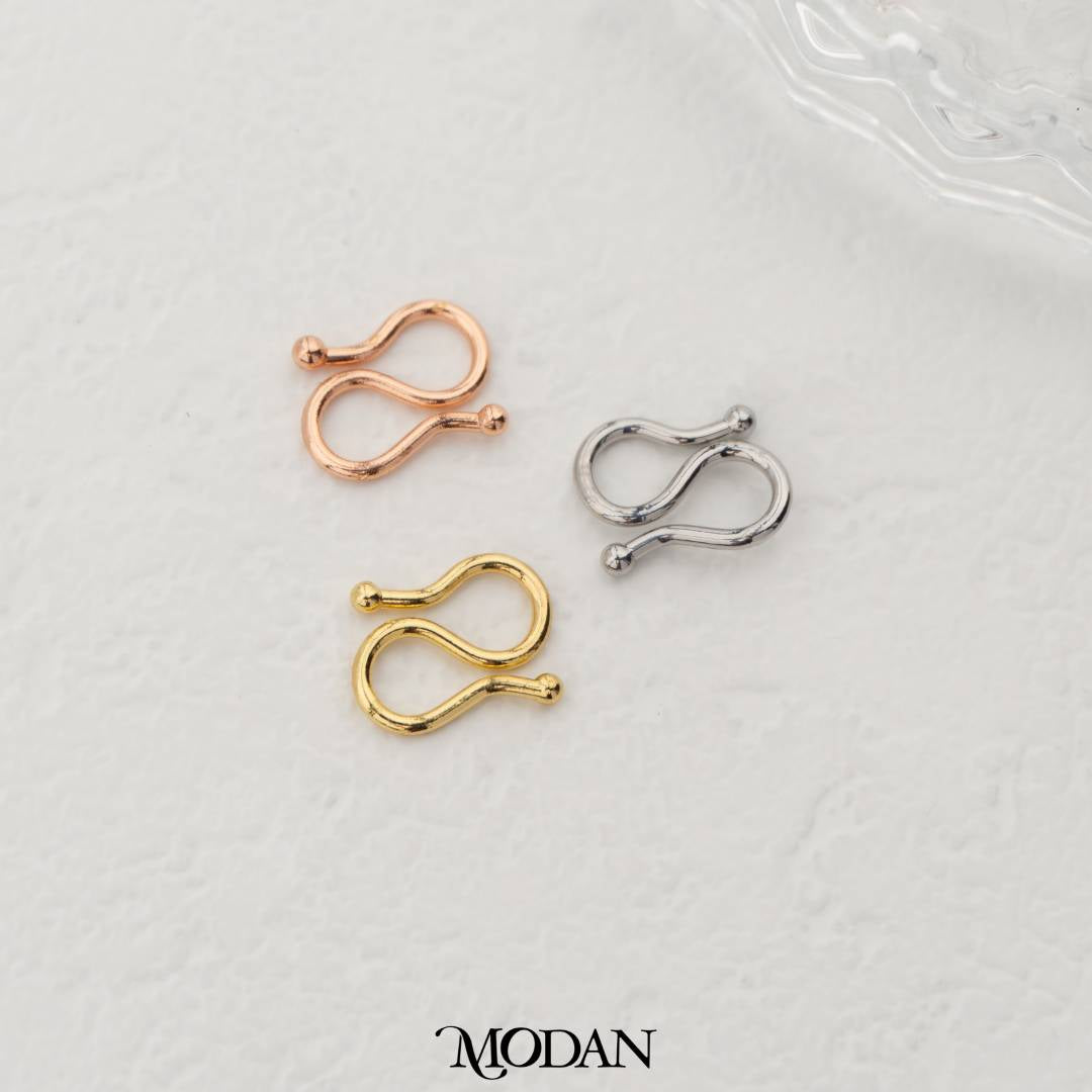 (10pcs) S Clasp Hook DIY Pengait Gelang Bentuk S Hypoallergenic Gold Filled