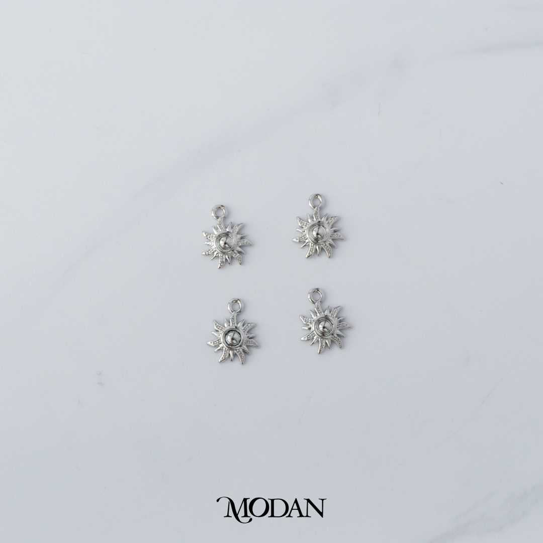 10mm Plain Spiral Celestial Sun Charm DIY Charm Liontin Matahari Hypoallergenic Gold Filled