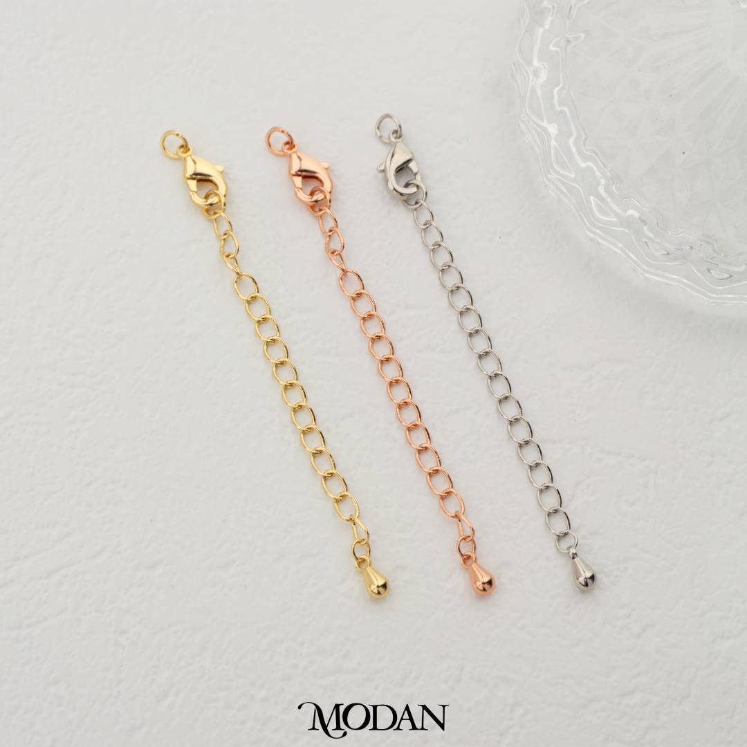 Extender Chain with Lobster Clasp Close Jumpring DIY Rantai Tambahan Kalung/Gelang Jumpring Tidak Bisa Di Buka Hypoallergenic Gold Filled