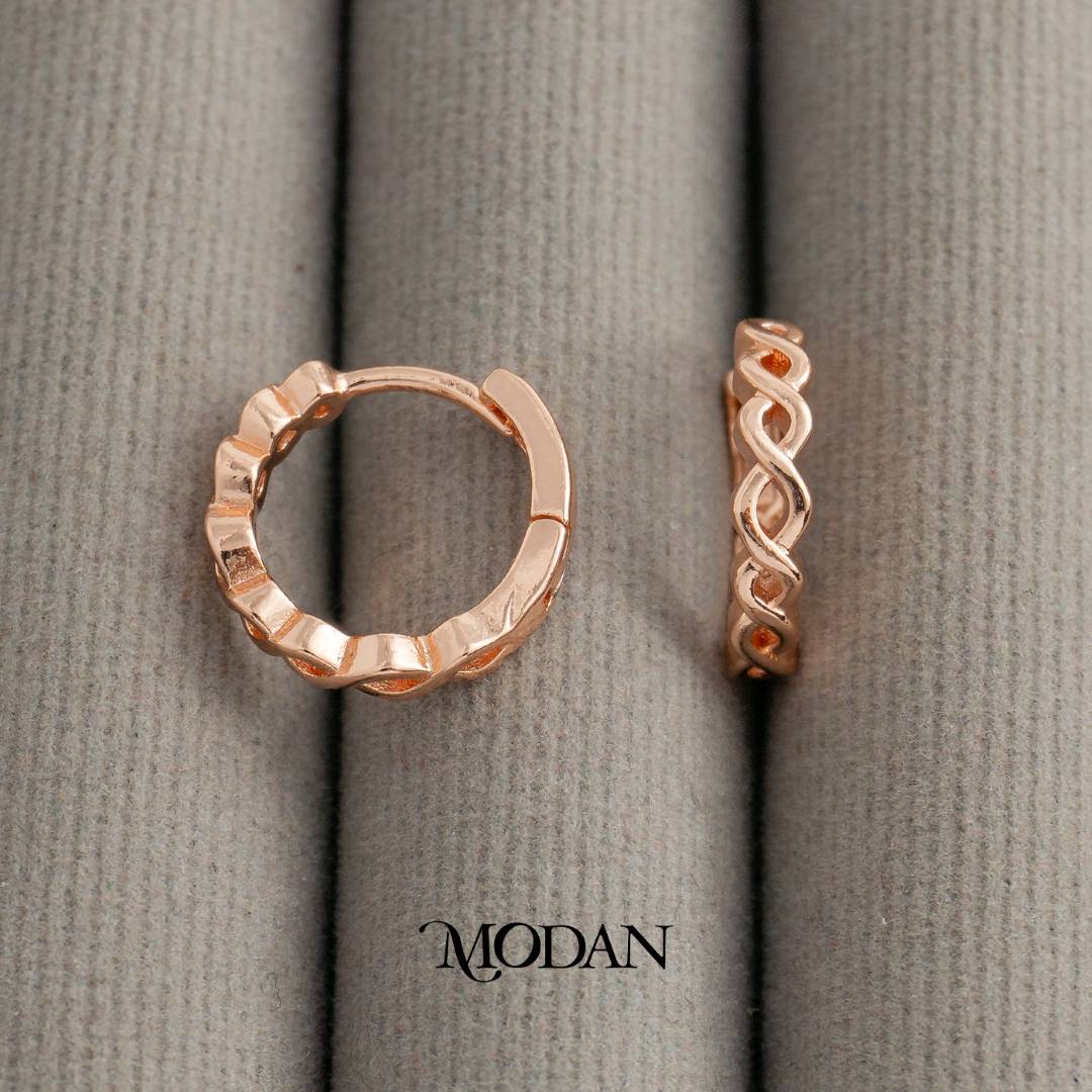 (13mm) Simple Open Filigree Gold Pink Round Hoop Earrings Anting Bulat Berongga Hypoallergenic Gold Plated