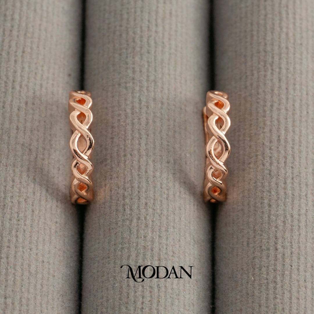(13mm) Simple Open Filigree Gold Pink Round Hoop Earrings Anting Bulat Berongga Hypoallergenic Gold Plated