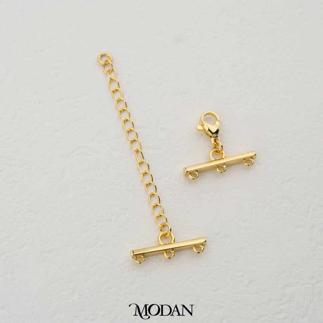 Triple Detangler with Extender DIY Kaitan Pemisah Kalung Hypoallergenic Gold Filled