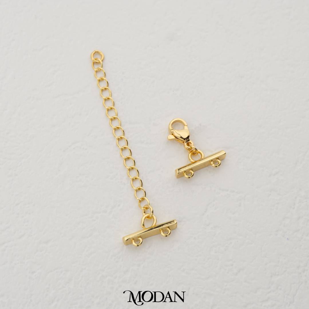 Double Detangler DIY Kaitan Kalung Magnet Hypoallergenic Gold Filled