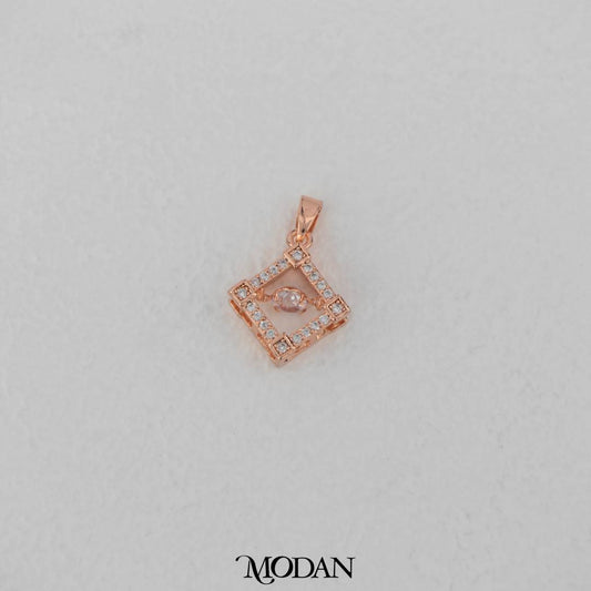 Rosegold Dangle Rhombus Pendant DIY Pendant Liontin Belah Ketupat Hypoallergenic Gold Filled