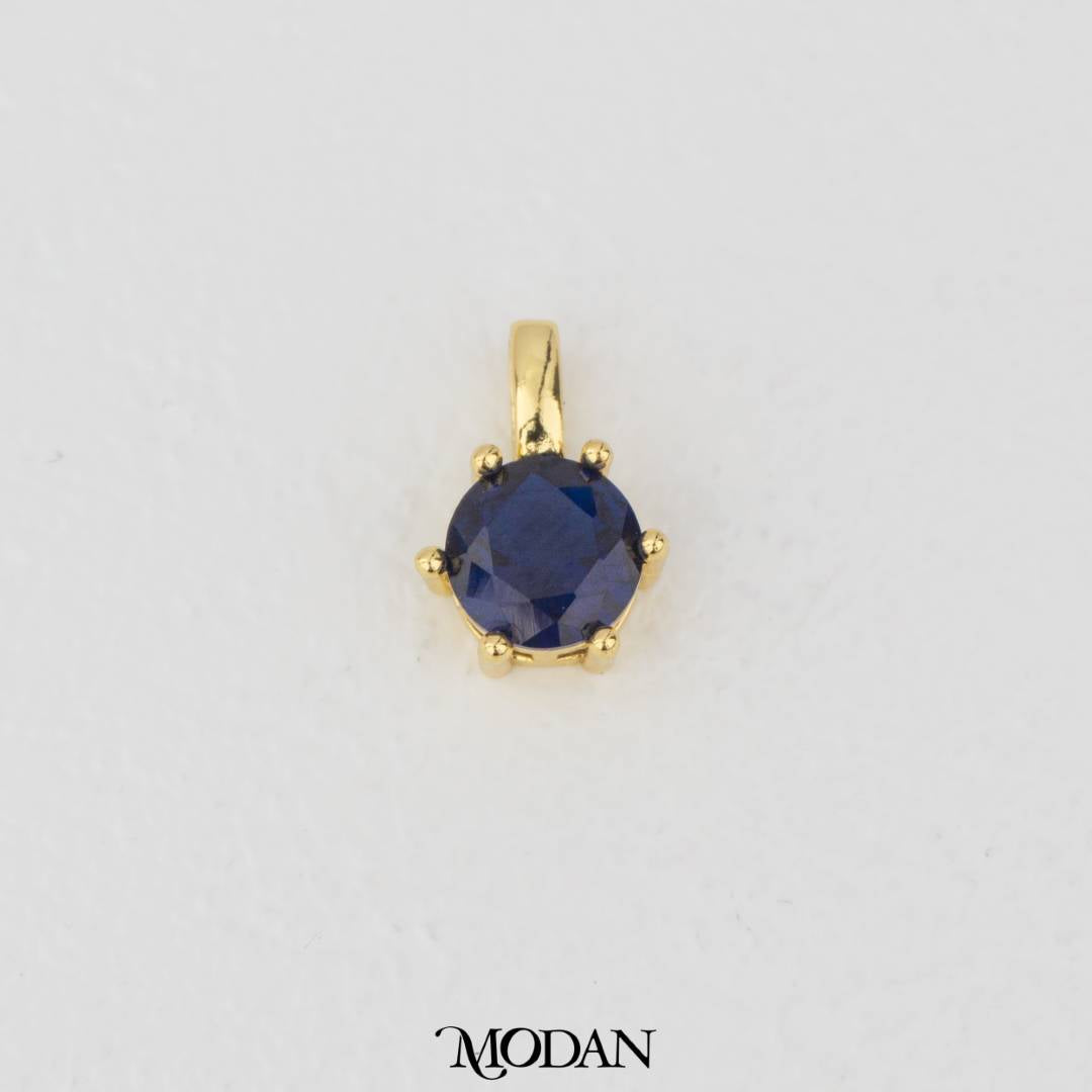Golden Birthstone Colorful Solitaire Pendant DIY Pendant Liontin Bulan Lahir Hypoallergenic Gold Plated