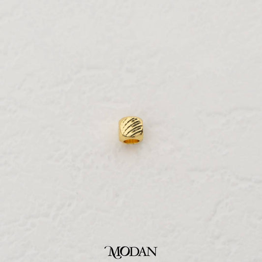 (5pcs) Mini Textured Cube Spacer Beads DIY Pembatas Manik Gelang/Kalung Dadu Hypoallergenic Gold Filled